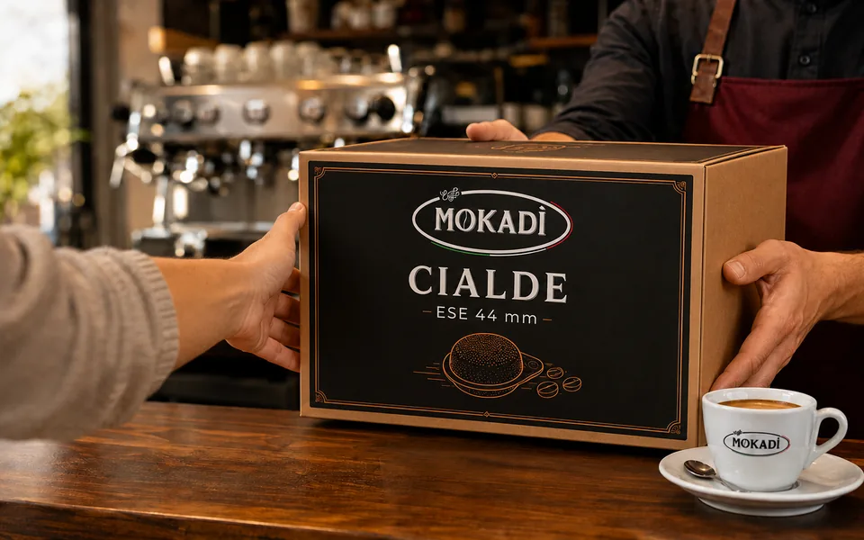 Ritiro Mokadì presso un bar partner