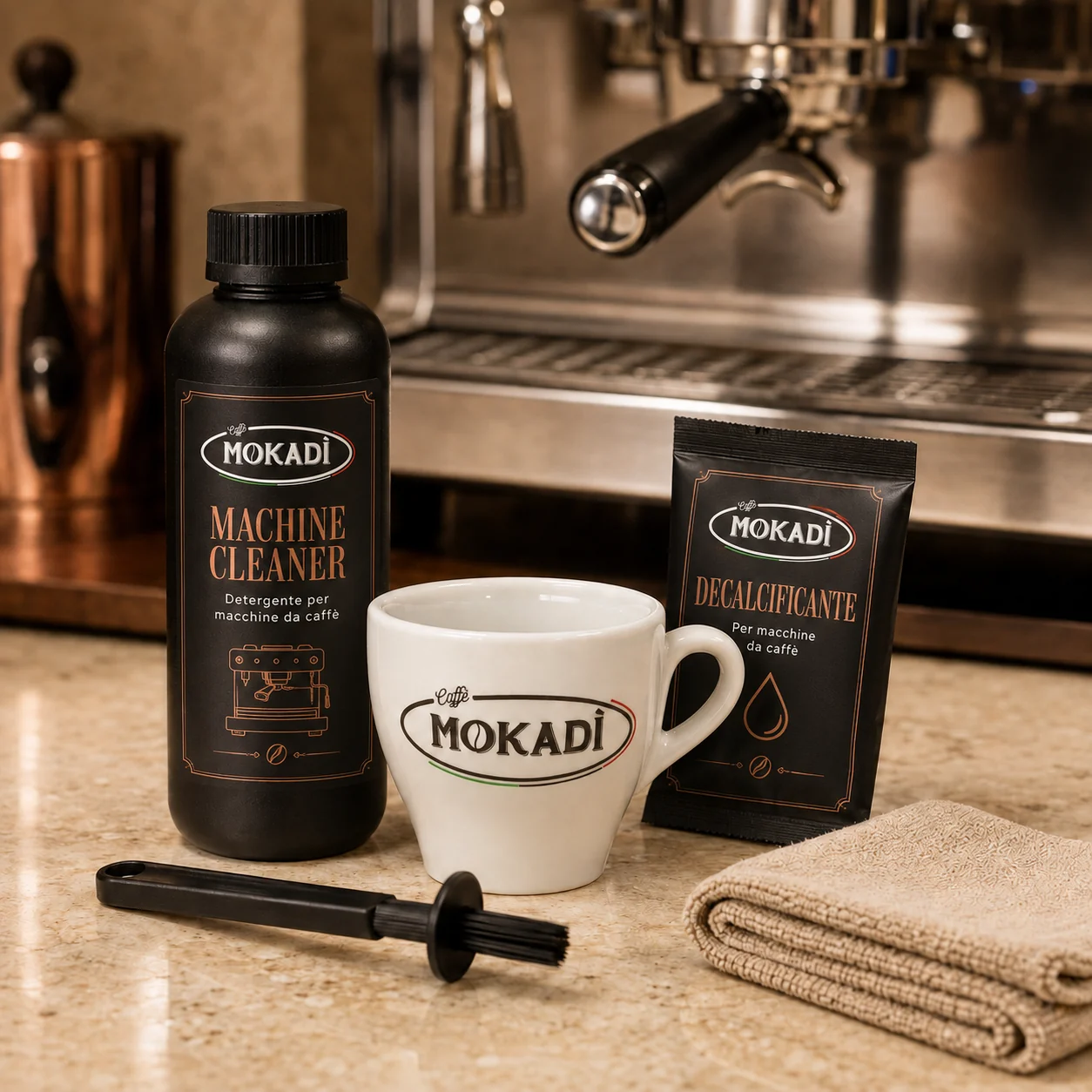 Accessori Mokadì per la cura della macchina da caffè